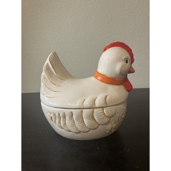 Vintage Chicken Hen B & D Japan Cookie Jar 1960s No Chips or cracks - Picture 3 of 7